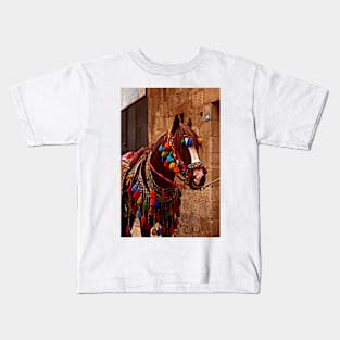 Traditional Wedding Ceremony Horse Kids T-Shirt